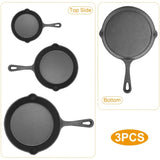 3 Skillet Bundle 6 inches and 8 inches with 10 inch Set of 3 Cast Iron Frying Pans Non-Stick Oven 45468273