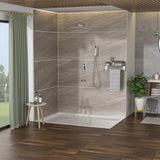 Shower System with Waterfall Tub Spout,10 Inch Wall Mounted Square Shower System with Rough-in W124381914