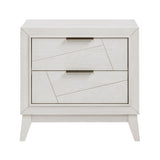 ZUN Antique White Finish Nightstand with Drawers Modern Bedroom Furniture 1pc B011P286903