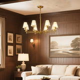 Mid Century Glass Chandelier Modern Gold Pendant Light Fixture, 8 Light Farmhouse Chandeliers for 20636981