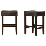Set of 2, 26.75" Backless Leather Counter Height Barstool 74492.00PU