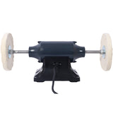 Extra long 8-Inch Electric Polisher Benchtop Buffer Grinder -4 Pole motor Includes 4PCs 80Ply Thic W465P191957