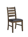 Damica Brown Synthetic Leather & Walnut Side Chair B2726P320798