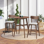 ZUN Wooden Bar Chairs Set of 2, Modern Soft Upholstered Kitchen Island Chairs, Counter Height Stool with W2582P197590