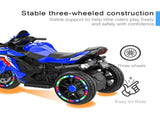Electric Motorcycle for Kids, 12V Battery Powered Ride on Toys 3 Wheels Motorcycle with LED Lights, 25679780
