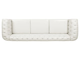 84.65" Rolled Arm Chesterfield 3 Seater Sofa W68061097