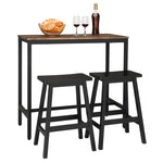 ZUN 2pcs Pine Wood Saddle Seat Bar Stool Black 40177357