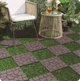 New Stone texture 12" Patio Deck Tiles, DIY Module Interlocking Decking Tiles Floor Tile,Easy and W3022P251867
