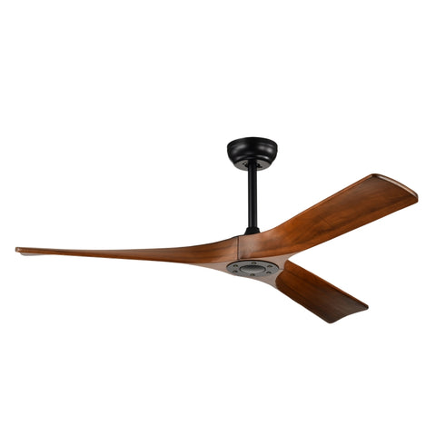 ZUN 52" Ceiling Fan with Remote Control No Lights,Modern Reversible DC Motor Indoor 3 Blades Ceiling W1592109878