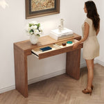 ZUN Elegant Dark Wood Bar Table-50 Inches Long, a Practical Choice for Modern Homes.Dark Wood W2920P225014