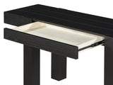 TREXM Rustic Minimalist Console Table with Hidden Drawer, Side Power Outlet,Wood Entryway Table for N715P361518B