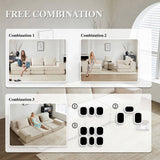108'' Modular Sectional 3-Seater Cloud Sofa,Corduroy Convertible Sofa Bed ,living room. 05661537