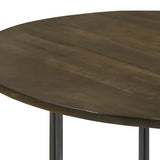 Natural and Gunmetal Top Accent Table B062P153907
