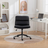 ZUN Bizerte Adjustable Swivel Criss-Cross Chair, Wide Seat/ Office Chair /Vanity Chair, Black T2574P181617