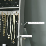 Floor standing jewelry cabinet with LED lights 55089950