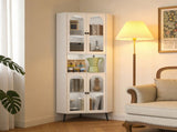 70.87'' Corner Cabinet, Metal Storage Cabinet with Doors and Adjustable Shelves, Corner Organizer W3387P499390