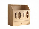 Pet Food Storage Cabinet Dog Feeding Station, with 2 Elevated Bowls & Slow-Feed Mat for Dogs & Cats 56619351