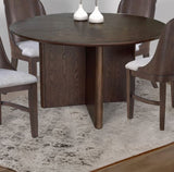 1pc Mid-Century Modern Dining Round Table Brown Walnut Finish Wooden Dining Room Furniture B011P294667
