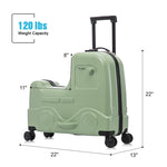 ZUN 22 Inch Kid's Ride on Suitcase Children's Trolley Luggage with Spinner Wheels \Lock\Safty 79103016