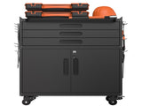 34.3" Rolling Metal Tool Cabinet - Heavy Duty Garage Storage with Lockable Doors & 3 Drawers, Mobile 62640081