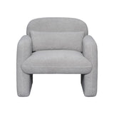 Stylish and Minimalist Teddy Fleece Single Sofa Chair with Arms and Pillow, Armchair, Accent Chair W1716P196466