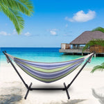 ZUN Portable Outdoor Polyester Hammock Set Green 93227887