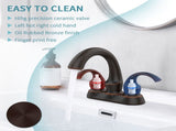 Bathroom Faucet 2-Handle Oil Rubbed Bronze Aerator, Swan Style 4-inch Centerset Vanity Sink 75670917