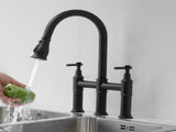Bridge Kitchen Faucet with Pull-Down Sprayhead in Spot W1932P171697