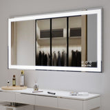 48x24 inch LED Bathroom Vanity Mirror Wall Mounted Adjustable White/Warm/Natural Lights Anti-Fog W70832310