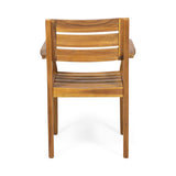 STAMFORD Dining Chairs Set of 2,Acacia Wood Patio Armchair,for Backyard, Poolside, Garden,Teak N762P251941A