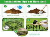 19.3FT Decorative Landscape Edging, 10 Panels Flexible Interlocking PP Lawn Border, Angle Adjustable 14308803