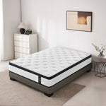 ZUN Twin Size 12 Inch 7-Zoned Cool Memory Foam Individual Pocket Spring Hybrid Mattress W3017P232166