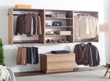 Devi Oak Wood Closet System B040P311959
