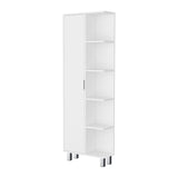 FM FURNITURE Randall Linen Cabinet, with 1 door and 9 shelves, White B128P321051