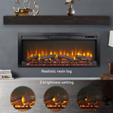 44 inch wall recessed electric fireplace with remote and Imitation Flame , LED light heater 33708341