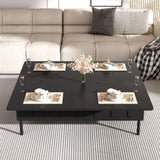 Lift-Top Coffee Table with 2 Drawers, Modern Space Saving Center Table with Foldable Top, 09928570