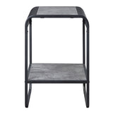 Concrete Grey and Black 1-shelf End Table B062P181422