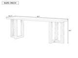 Geometric Design Console Table with Solid Pine Legs,Suitable for Entryway, Hallway, Living N711P289128K