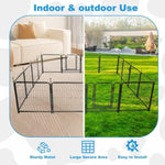 ZUN 16 Panels Dog Playpen for outdoor,yard,camping,24"Height dog fence with 2 doors. 95314411