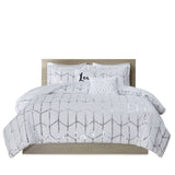 King/Cal King Metallic Printed Comforter Set B03595922