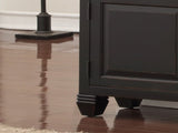 Left Pier Cabinet, No Assembly Required, Heirloom Black Finish B108P163860