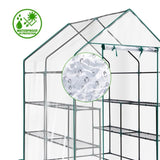 Mini Walk-in Greenhouse with PVC Cover, 8-Shelf Indoor Outdoor Planting Green House for 38528035