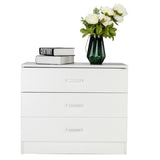 ZUN [FCH] Modern Simple 3-Drawer Dresser White 80193999