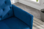 ZUN Velvet Accent Chair with Adjustable Armrests and Backrest, Button Tufted Lounge Chair, Single 93381843