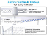 6 Tier 6000lbs Capacity NSF Metal Shelf Wire Shelving Unit, Heavy Duty Adjustable Storage Rack with W465142128