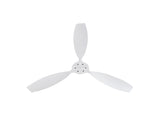 52 Inch Indoor Wooden Ceiling Fan With 3 Solid Wood Blades Remote Control Reversible DC Motor W934P146082