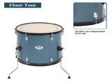 Full Size Adult Drum Set 5-Piece Black with Bass Drum, two Tom Drum, Snare Drum, Floor Tom, 16" Ride 13631659