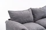 Convertible Combination Sofa Sofa U-Shaped Sofa with Footstools with Storage, Gray Sofa for Living W2012P252429