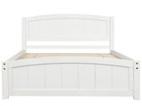 Wood Platform Bed with Headboard,Footboard and Wood Slat Support, White WF190781AAK