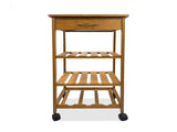 Modern Contemporary Trolley With Three Open Shelves And Storage Drawer B2741P341690